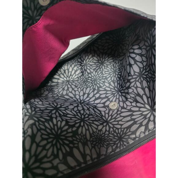 Baggallini Modern Classic Everywhere Midnight Blossom Crossbody Bag Purse Pink - Picture 7 of 11